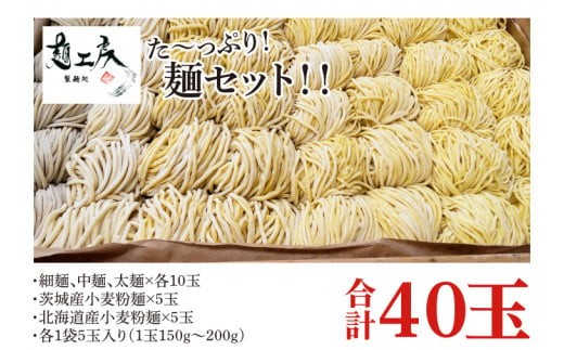 
                  た～っぷり！麺セット！！細麺 麺 太麺×各10玉 茨城産小麦粉麺×5玉 北海道産小麦粉麺×5玉 計40玉（1袋5玉入り×８袋）【麺工房ミタニ らーめん ラーメン 拉麺 中華麺 冷やし中華 鍋 冷凍 茨城県 水戸市】(HS-2)
                