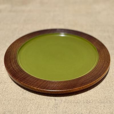 ふるさと納税 香川県 【香川漆器】24cm盛皿　千筋内オリーブ