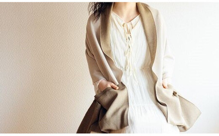 ストール CLEMATIS リバーシブル和紙ストール ( 折り返しポケット・ブラウン ) レディース | 大判 ストール リバーシブル 和紙 おしゃれ シンプル マフラー 春 夏 新潟県 五泉市 株式