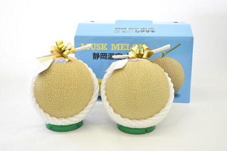 a40-069　静岡マスクメロン【2玉】（山等級）