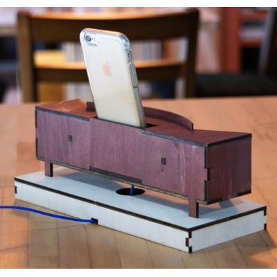 ふるさと納税 朝来市 プラモデル感覚で組立ができる木製模型Paragon スマホスピーカー(電源不要)キット |  | 01