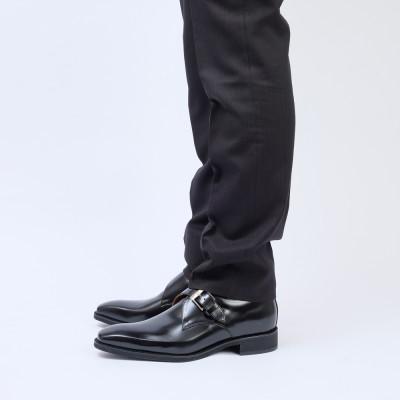 ふるさと納税 大和郡山市 牛革シングルモンク 6cmアップ メンズシークレットシューズ No.1925 黒 26cm |  | 02