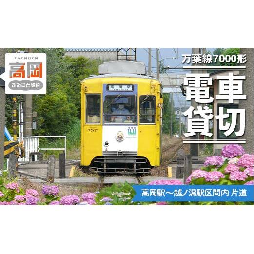 万葉線7000形電車貸切（高岡駅～越ノ潟駅区間内 片道） チケット 体験チケット 乗車券 鉄道乗車券  FAD-0001