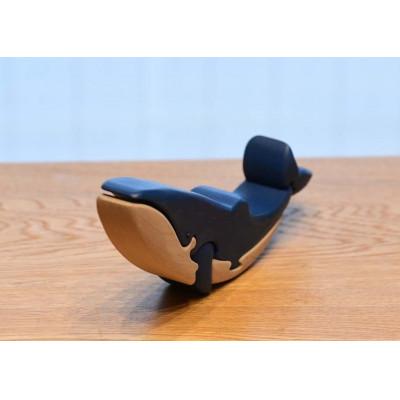 ふるさと納税 河内長野市 ブルーホエール(シロナガスクジラ)大きめサイズ 知育玩具 木製パズル |  | 03