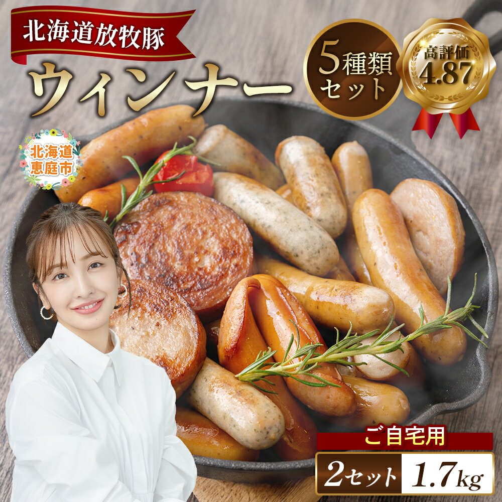 【ふるさと納税】【ご自宅用】北海道産放牧豚 無添加ウインナーセット ×2セット | ご自宅用 北海道産 放牧豚 無添加 ウインナー ウインナーセット ソーセージ セット 詰め合わせ 豚肉 ポーク ポークウインナー おつまみ おかず お取り寄せ 北海道 恵庭市 恵庭【120010】