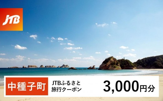 【中種子町】JTBふるさと旅行クーポン（3,000円分）有効期間3年（Eメール発行）｜旅行 トラベル 予約 国内旅行 JTB 宿泊 観光 体験 旅行券 宿泊券 旅行予約  ホテル 旅館 チケット 子供 子連れ カップル 家族 人気 おすすめ 旅行クーポン 店頭 オンライン ネット予約 電話 有効期間3年