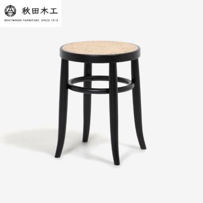 ふるさと納税 湯沢市 【秋田木工】スツール「No.209-R」　艶消しブラック塗装[P7401-2]
