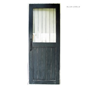 【ヴィンテージブラック】アンティーク風 無垢材 ガラスドア＜アンティーク風 家具 Dea-Sirio＞《木製 ウッド》 ※北海道・沖縄・離島への配送不可
