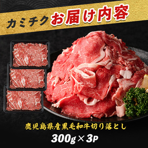 牛肉 鹿児島県産 黒毛和牛 切り落とし 900g 牛肉 IB112-001