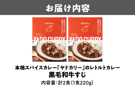 本格スパイスカレー「ヤドカリー」レトルトカレー　黒毛和牛すじ　2食セット_OS002-0045