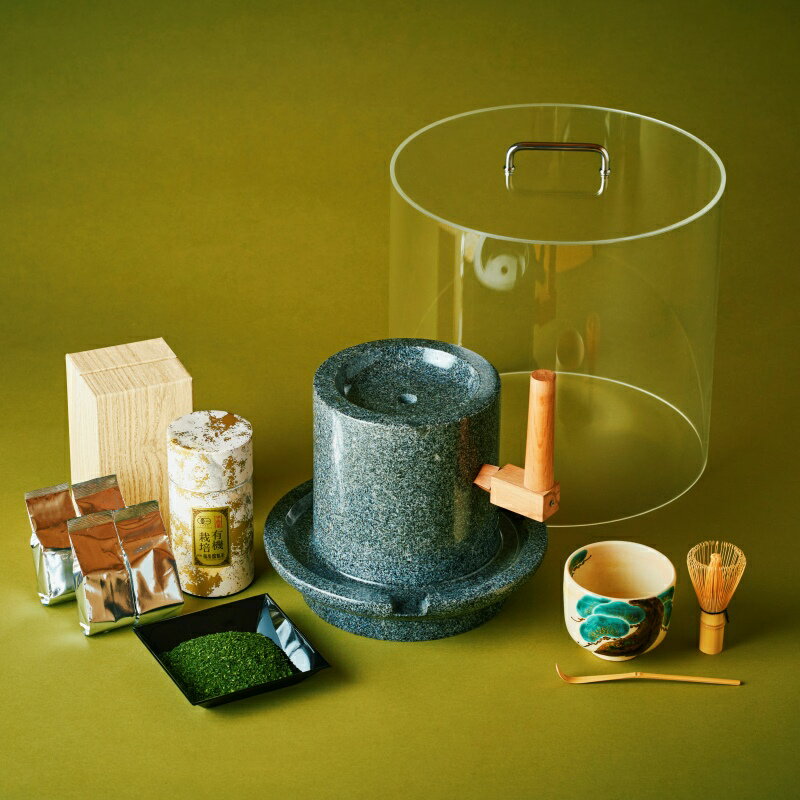 【ふるさと納税】播磨園　有機宇治碾茶　ー抹茶が挽ける石臼セットー