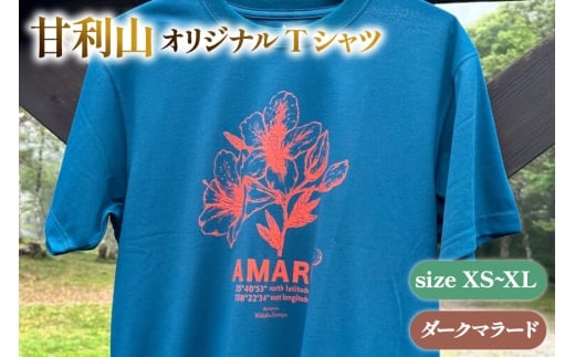 甘利山オリジナルTシャツ (ダークマラード) XS 1枚 Tシャツ 登山 アウトドア シルクスクリーン 甘利山 モンベル [甘利山グリーンロッジ 山梨県 韮崎市 20745131-a]