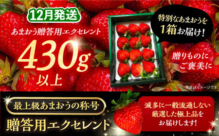 【先行予約】【12月発送】 あまおう 贈答用 エクセレント 430g以上×1箱 《豊前市》【内藤農園】 [VAB013] 果物 いちご フルーツ