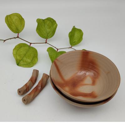 ふるさと納税 備前市 備前焼ヒダスキ飯茶碗、箸置き2個セット |  | 02