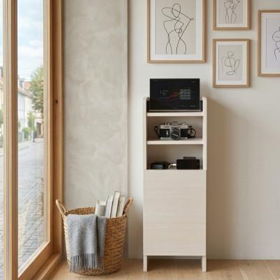 ふるさと納税 坂井市 組立式家具　幅約30cmコンパクトなルーター収納スタンド 充電ラック　ルガール30　ホワイト木目