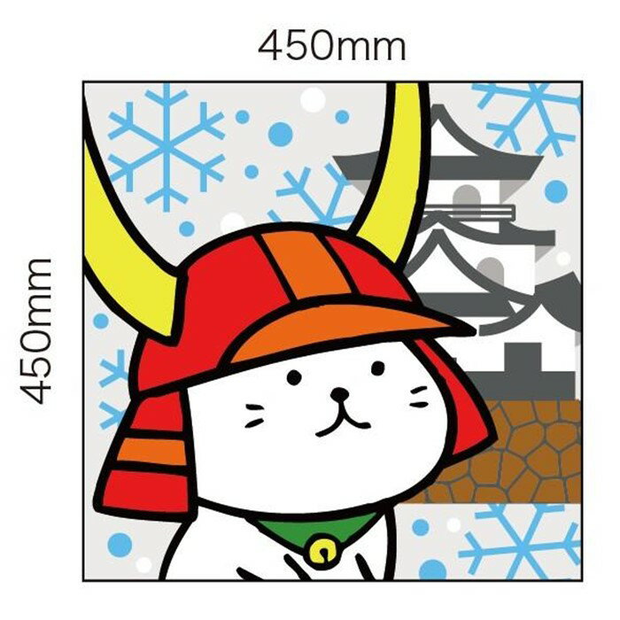 【ふるさと納税】 ひこにゃん スクエアフロアマット 冬 雪の模様 1枚 ひこにゃん インテリア キッチンマット マット かわいい ご当地キャラクター 滋賀 彦根