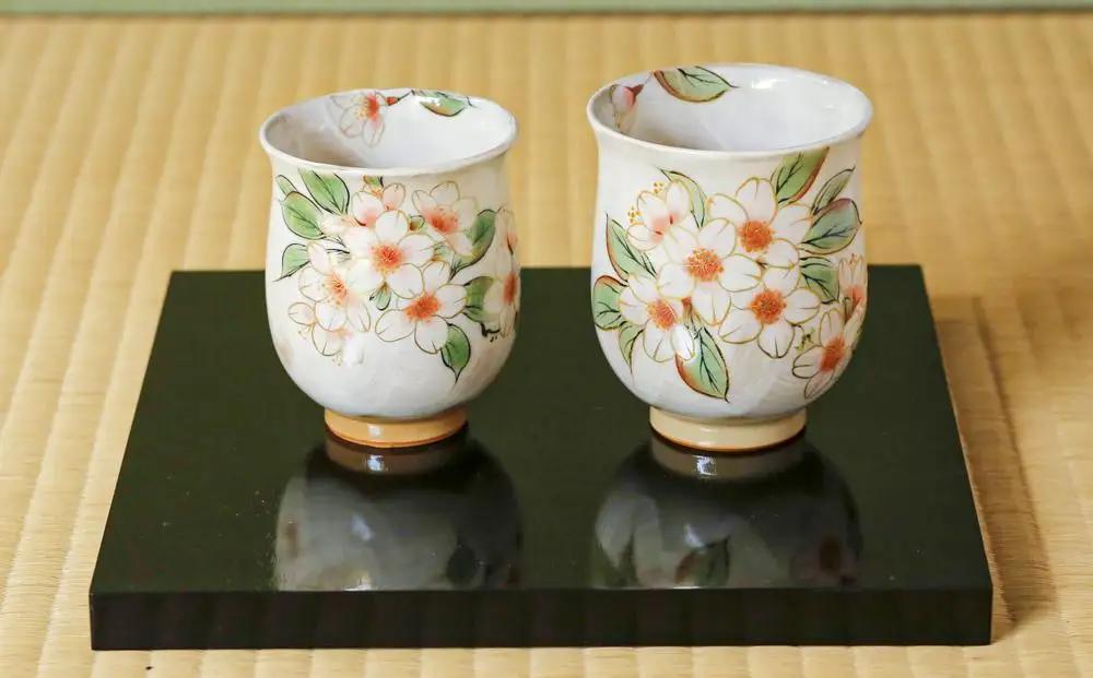 【陶あん】京焼・清水焼 夫婦ふくりん茶碗・ふくりん湯呑セット｜清水焼 食器 人気［ 京都 清水焼 京焼 陶芸 食器 人気 おすすめ カップ コップ 器 お取り寄せ 通販 送料無料 ふるさと納税 ］