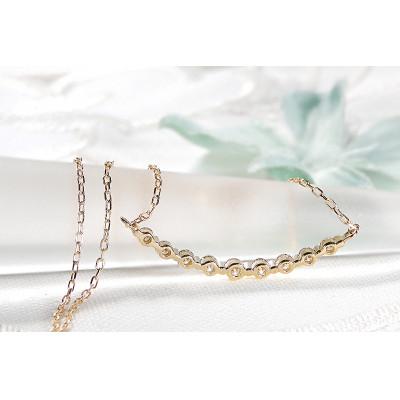 ふるさと納税 昭和町 【0.2ct】K18YG ダイヤモンド ラインネックレス |  | 02