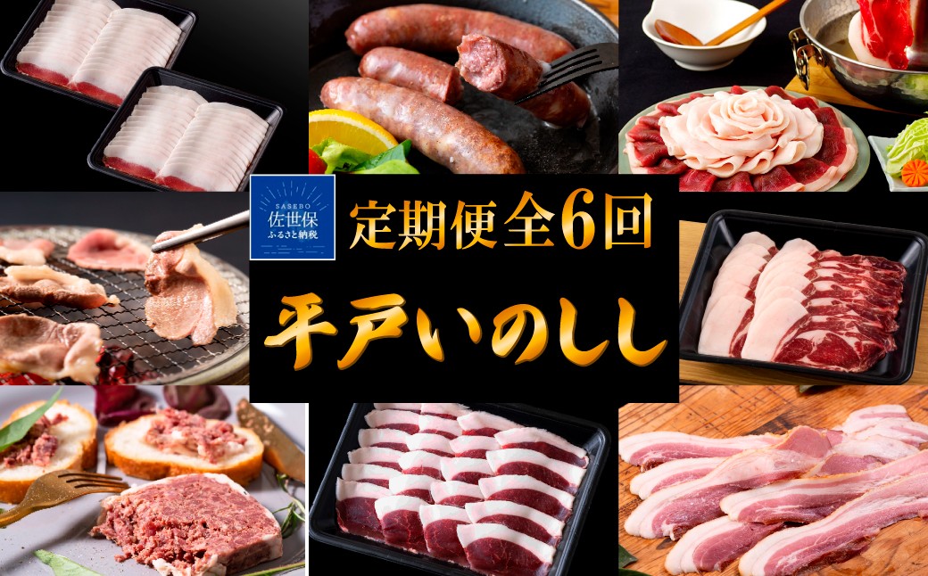
            B564　《定期便》 Newジビエ 平戸いのしし肉 と加工品の月替わり便【6回お届け】
          