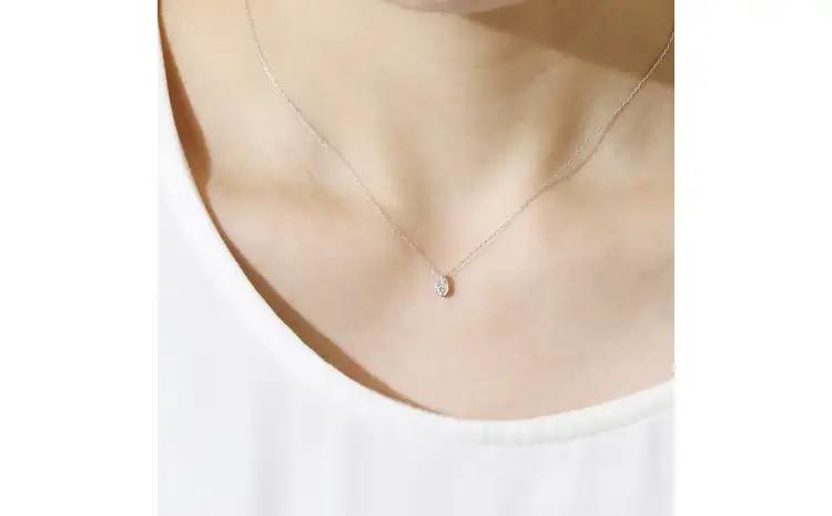 プラチナ 0.06ct しずくダイヤモンドペンダント 山梨県 甲斐市 BQ-228