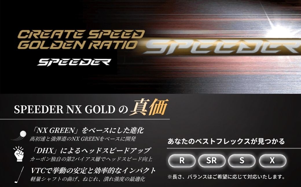 リシャフト SPEEDER NX GOLD フジクラ ドライバー用シャフト