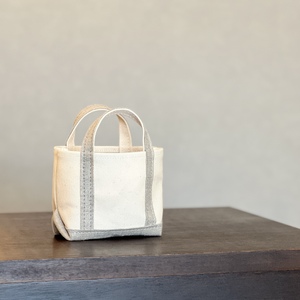 《Milih×NARA》キャンバス×麻のマイクロミニトート　バンビ刺繍　15-072