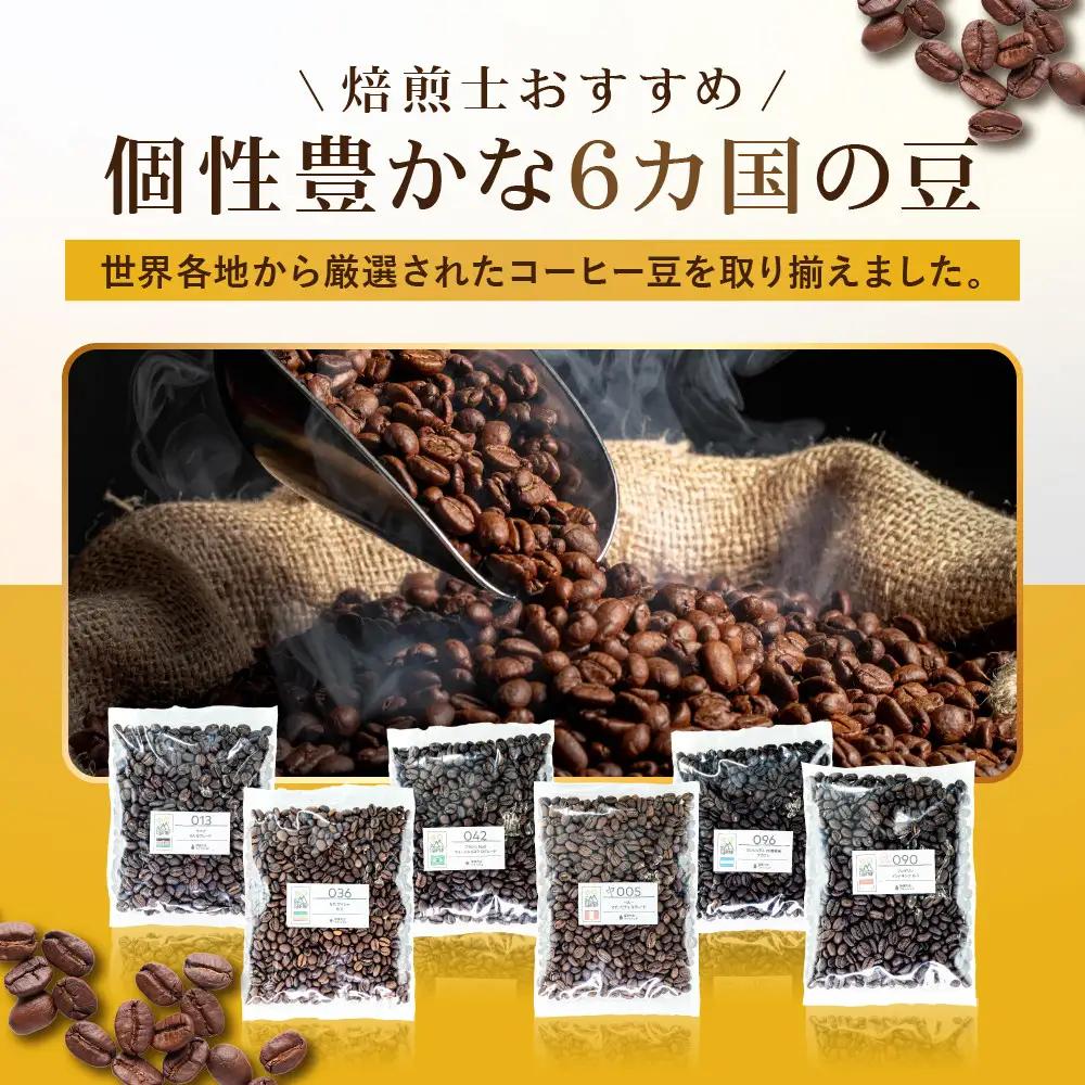 [豆]コーヒー豆 100g×6種類セット 合計600g 注文後焙煎