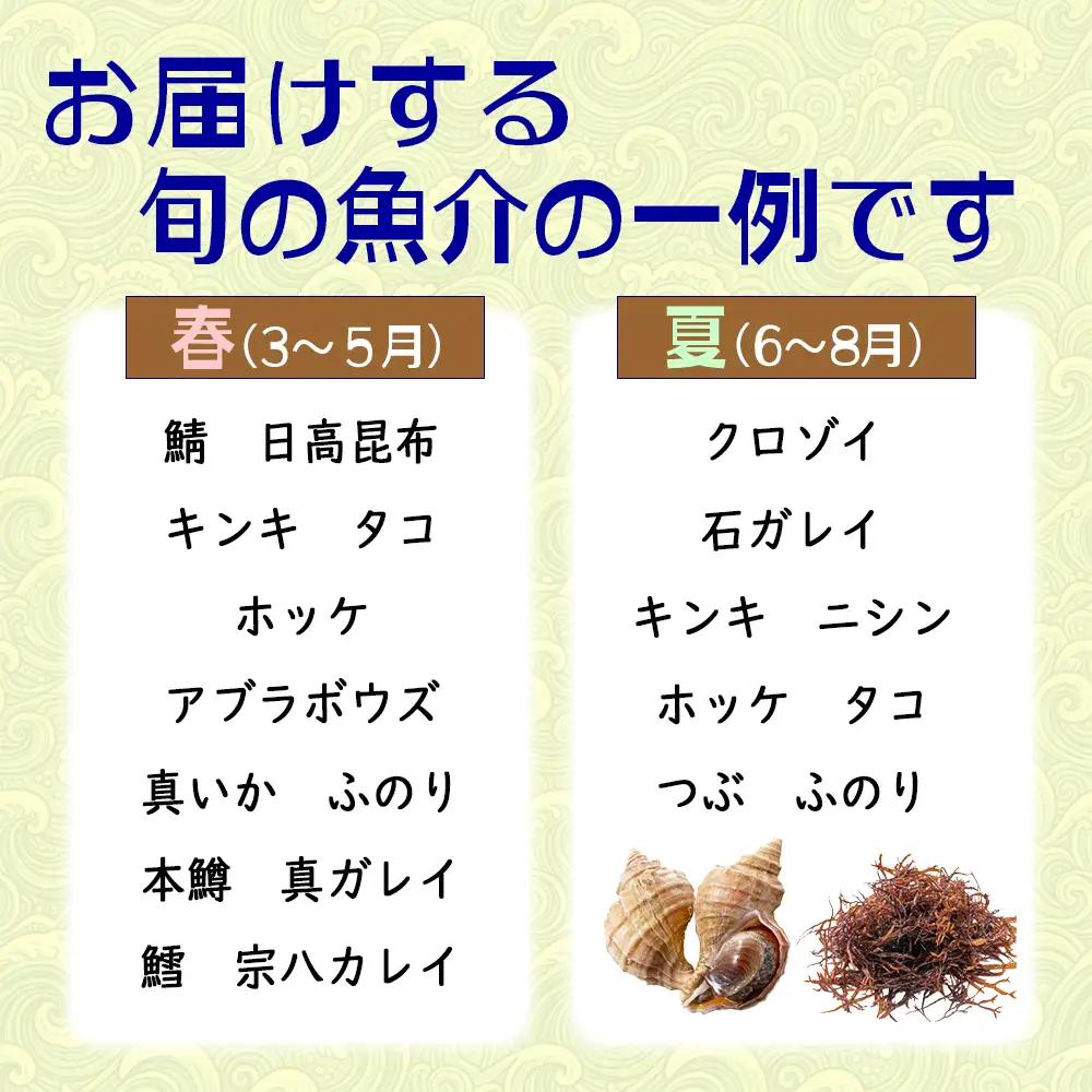 ＜定期便12回＞北海道産 旬の魚介 4～5種 お楽しみ定期便