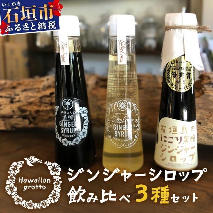 ふるさと納税 石垣市 ジンジャーシロップ飲み比べ3種セット(120ML×3本)