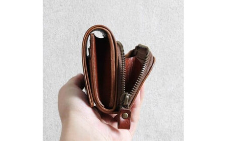 【色/コニャック】 ポッケ・二つ折り財布 TowaRe:［トワリ］ 本革 レザー