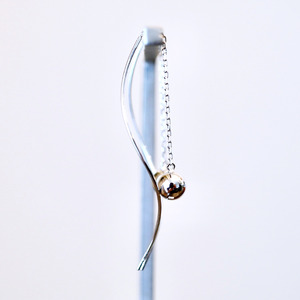 【ジュエリー】K10WG ホワイトゴールド 丸 ロング チェーン ピアス 保証書付 SMK-5219丸 242-019-b