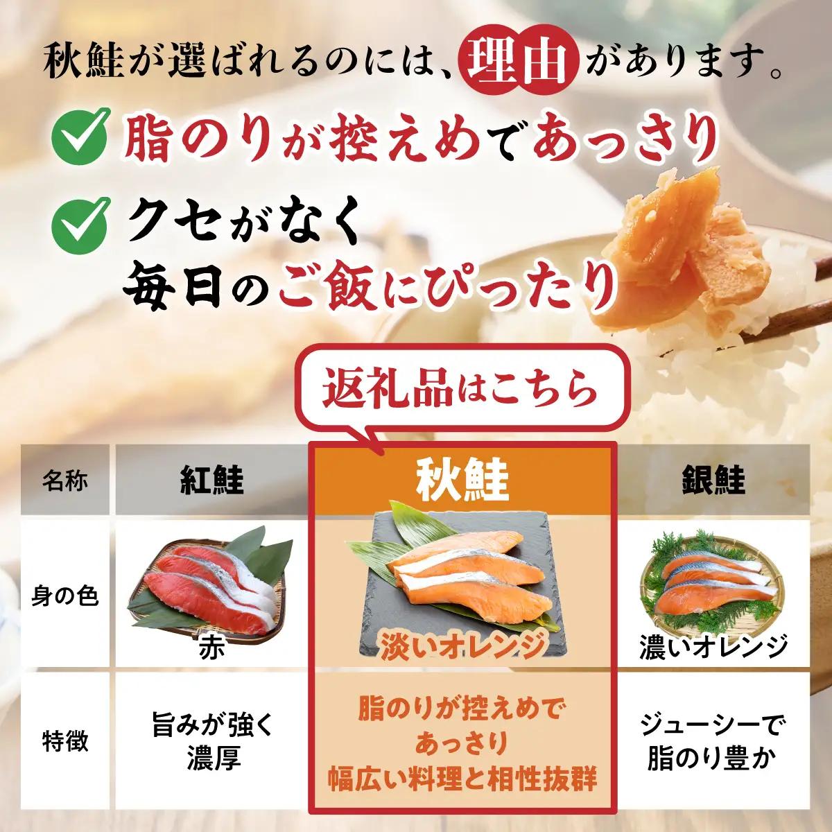 北海道産秋鮭切り身（骨取り）約800g【ru-0955】