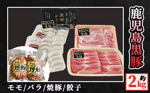 
5617-1 鹿児島黒豚1kg+焼豚・餃子セット
