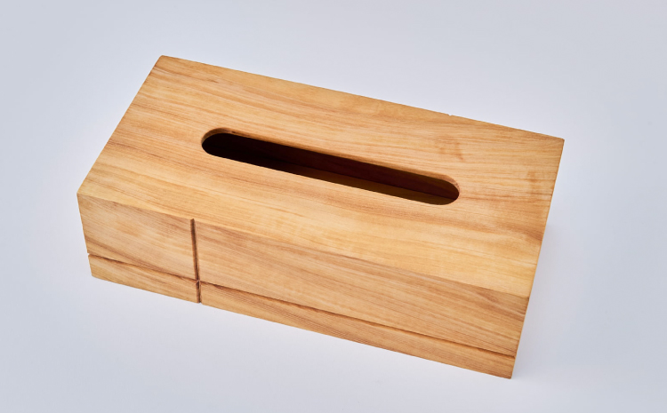 ティッシュケース ケース ティッシュボックス ティッシュ入れ ウォールナット 幅:25cm 奥行き:12.5cm 高さ:7cm 重さ:460g 蓋付き 手作り シンプル 木目 インテリア雑貨 ギフト 