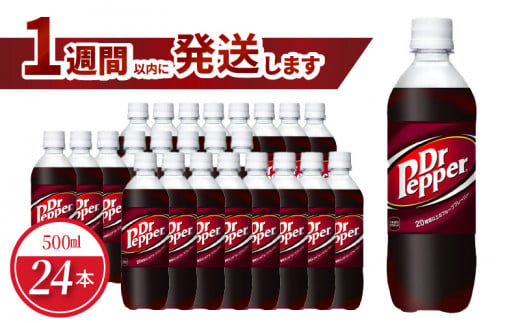 ドクターペッパー PET 500ml（24本入） ドクペ 炭酸 飲料 炭酸ジュース 清涼飲料水 ドリンク 買い置き お取り寄せ