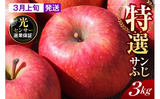 【2026年3月上旬発送】【特選】りんご 約3kg サンふじ 青森 五所川原