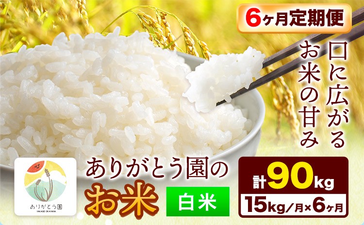 
                  【6ヶ月定期便】令和7年産 米 岡山県産 ありがとう園のお米 白米 15kg ありがとう園《お申込み月の翌月から出荷開始》岡山県 矢掛町 米 コメ 定期便 定期 st-p
                