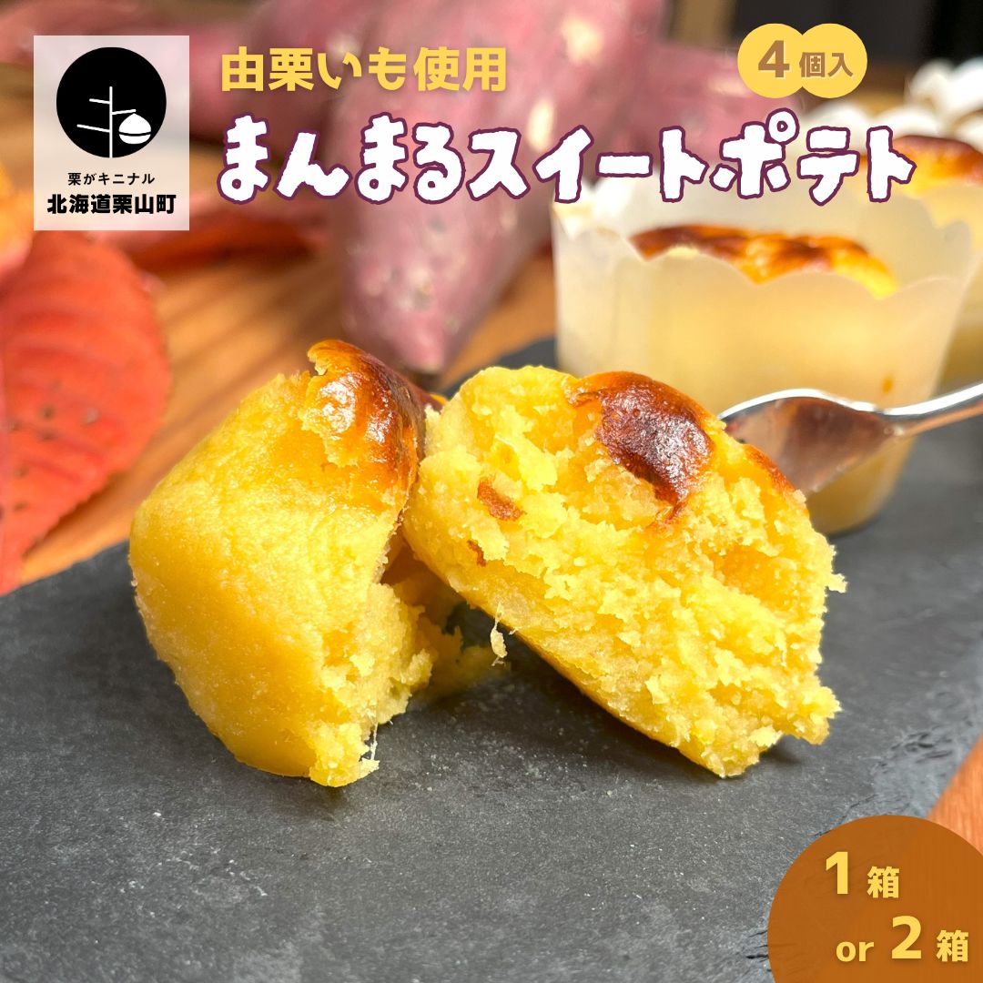 【ふるさと納税】由栗いも使用「まんまるスイートポテト」4個入 《2箱・4箱》