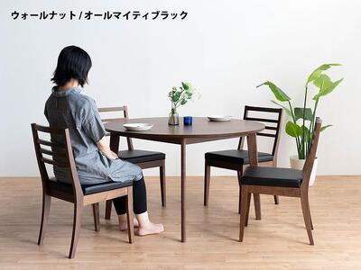 ローマ120 DCゴーダ オールマイティブラック ウォールナット ５点 ダイニングセット