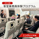 【ふるさと納税】【11月9日開催】JAL 客室乗務員体験プログラム 体験 チケット 体験型プログラム 客室乗務員 日本航空 職業体験 ドリンクサービス 機内アナウンス ビジネスクラス 機内食 大田区 東京都　お届け：2024年10月1日～11月4日まで