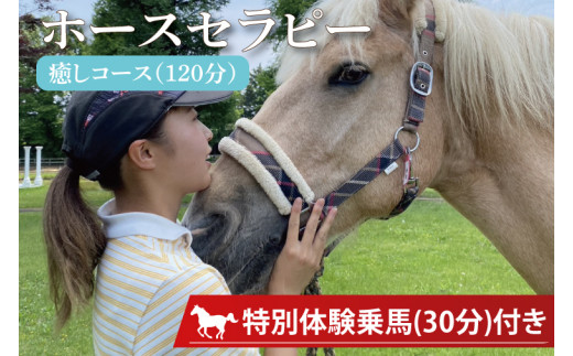 
EY-1　ホースセラピー・癒しコース（120分）　乗馬(30分)付き
