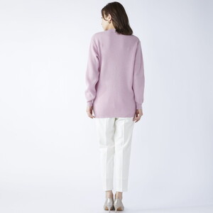 【訳あり 限定数量】カシミヤ100% チュニック セーター ラベンダー 1枚 レディース Fサイズ 26271F ｜ カシミア ニット フリーサイズ
