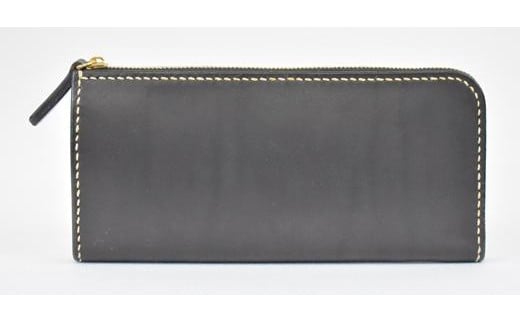 栃木レザー使用｜滑らか本革Lジップ長財布｜Lzip wallet 01｜ブラック｜minca（全6色）