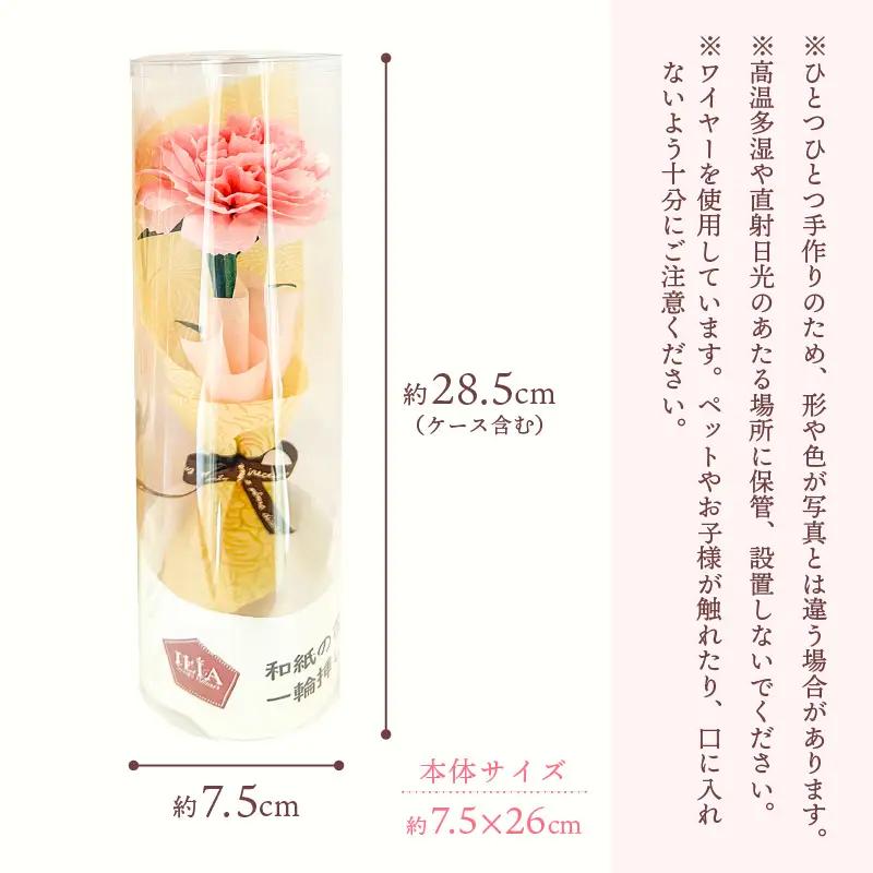 【先行予約】【母の日限定】母の日ギフト 越前和紙カーネーション 永遠の感謝 プレゼント【カラーピンク】【2027年5月発送】 [e51-a004_02]