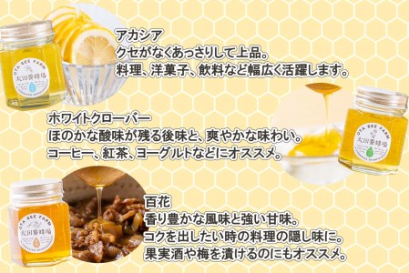 北海道産 はちみつ 3種 計 390g 各130g 新ひだか町 推奨品 セット A
