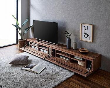 【開梱設置】テレビ台 ルーチェ 無垢 ウォールナット 幅254-304cm TV テレビボード TV台 TVボード ローボード 家具