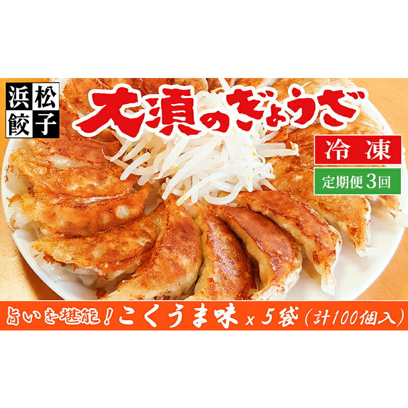 【ふるさと納税】【定期便3回】浜松餃子 大須のぎょうざ［ 浜松ぎょうざ とまらぬコクと旨いを堪能！＜ こくうま味 ＞］× 5袋（1袋20個入、合計100個） 　お届け：※寄附金のご入金確認の翌月以降、初回発送から3ヶ月連続でお届けします。