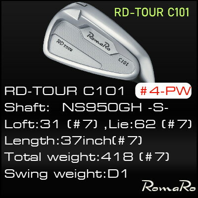 【ふるさと納税】RomaRo RD-Tour C101 Iron #4-PW NS950 GH S 7本セット【1571719】