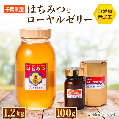 ふるさと納税 館山市 ひふみ養蜂園 はちみつ(1.2kg)・ローヤルゼリー(100g)
