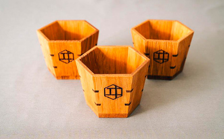 No.482 秩父市のウイスキー蒸溜所の熟成樽からつくられた六角枡